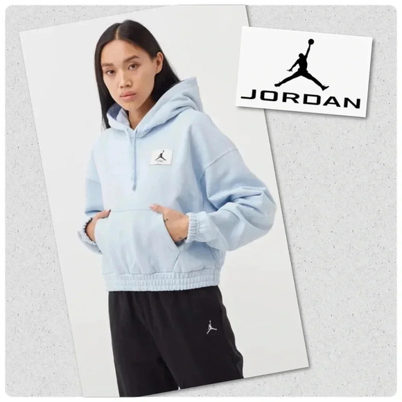 Jordan Cropped Hooded Sweatshirt - Picture 1 of 6